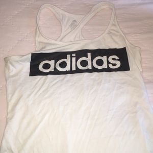 White adidas razor back tank
